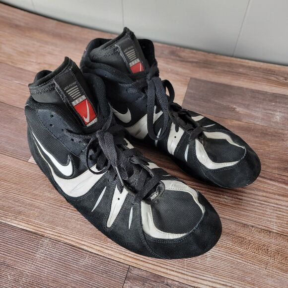 Nike Speed Sweep VI Wrestling Shoes Sneakers 313612-011 Black White Mens Size 13 - Picture 1 of 16